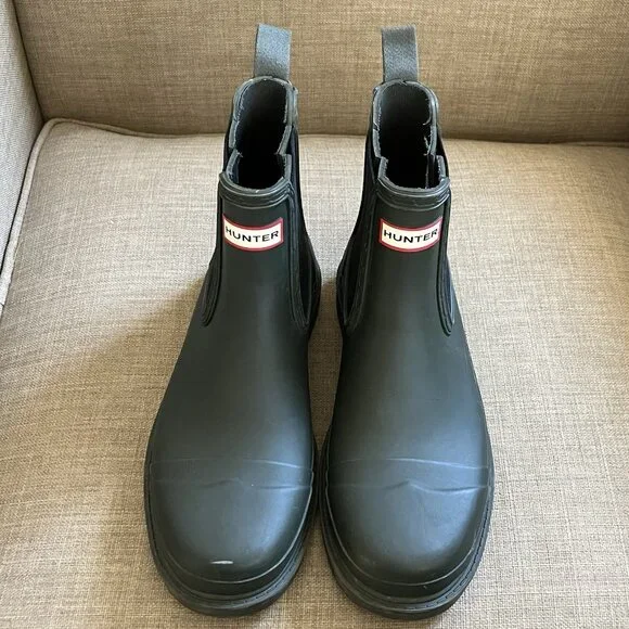 Hunter Chelsea Short Rain Boots Women's Size 8 Dark Hunter Green - Picture 3 of 13